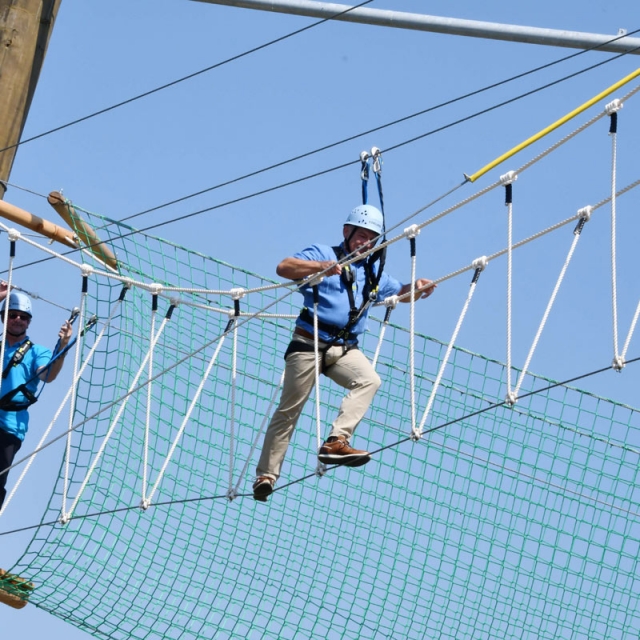 Der Zipline-Parcours im Erlebnispark Teichland ist eröffnet